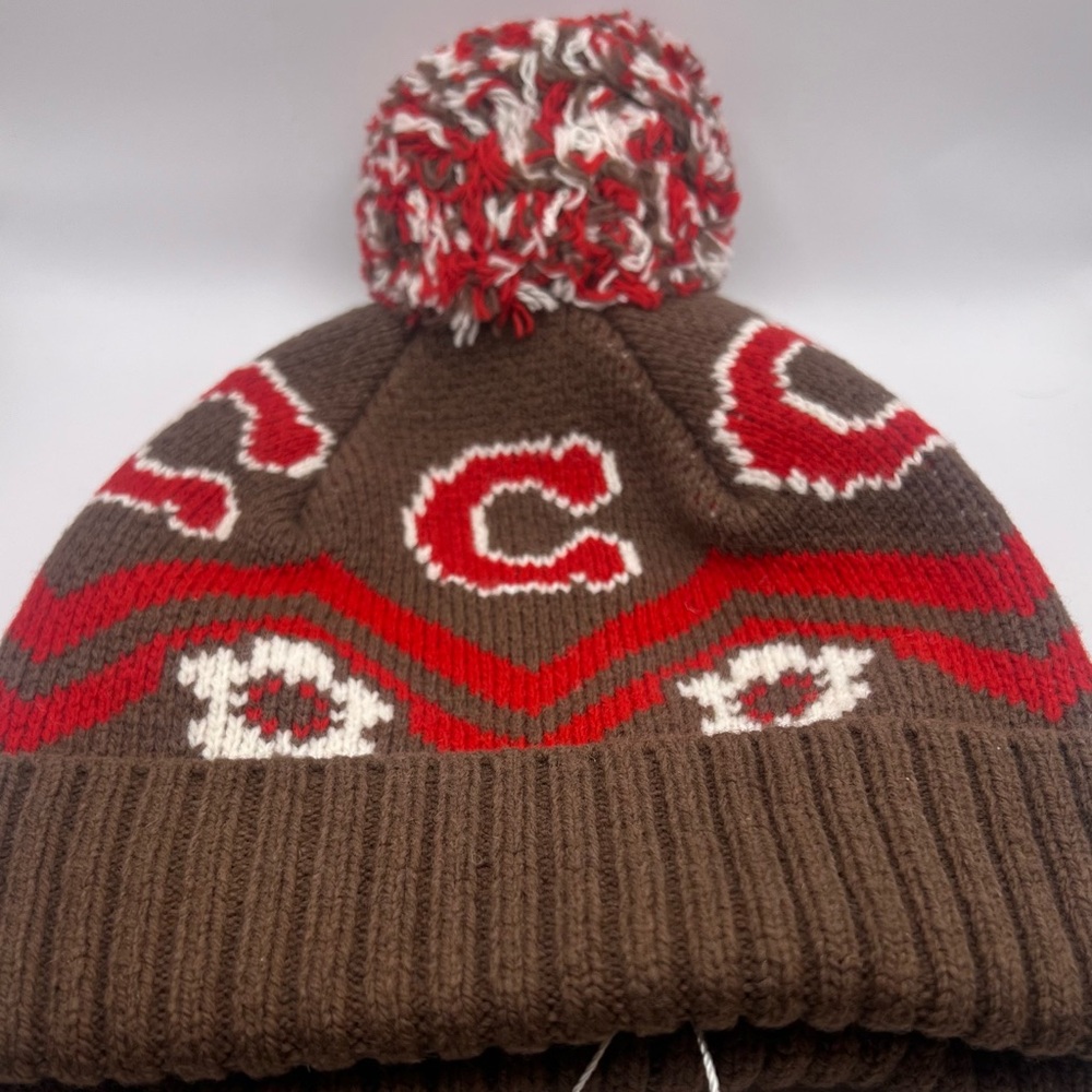 NWT Coach Fair Isle Print Knit Beanie - Picture 10 of 15